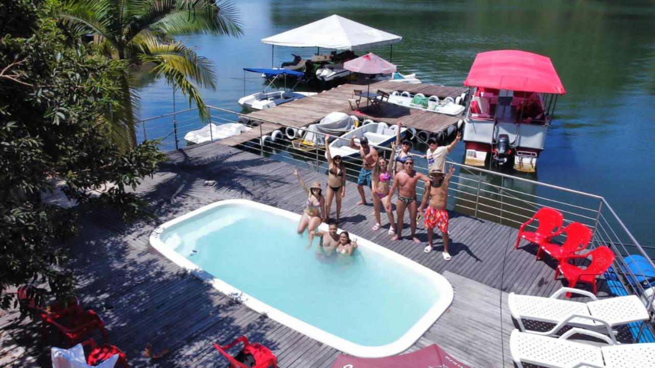 Finca Santa Monica Guatape Privada Lujosa Piscina Jacuzzi Sauna Muelle Represa Jetski Planchon Villa Exterior foto